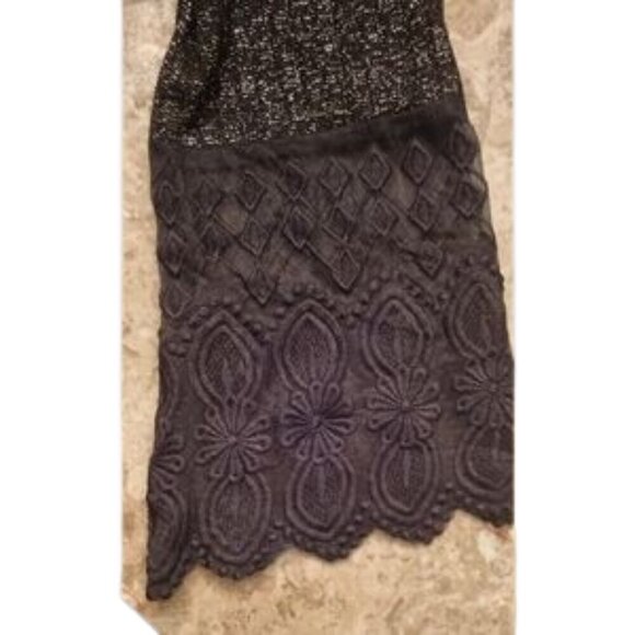 Molly Bracken open cardigan black sparkle metallic knit Size Med - Picture 4 of 4
